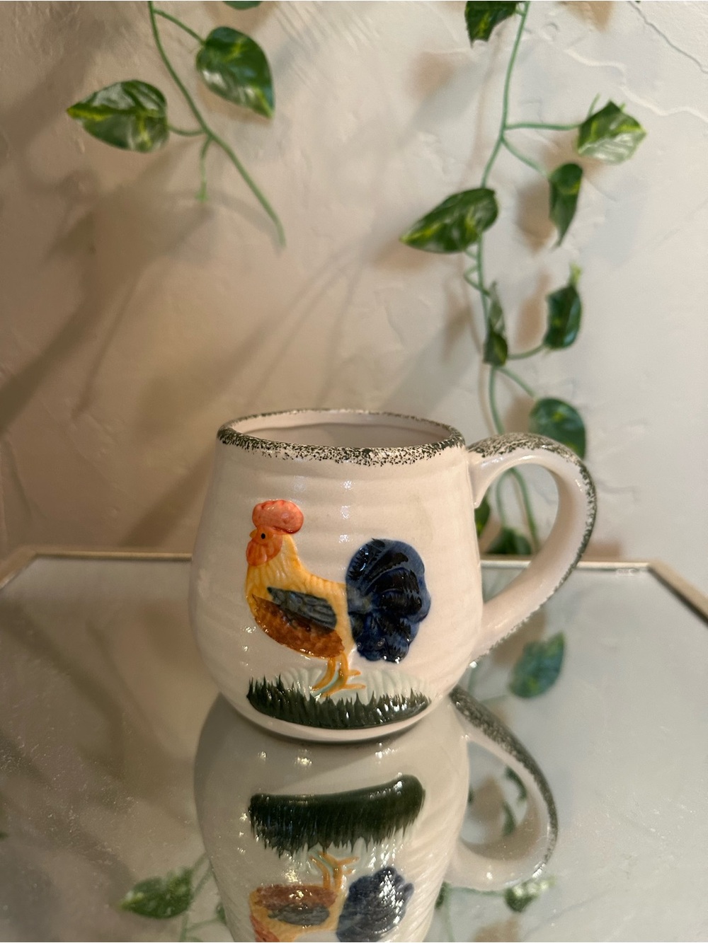 Vintage Rooster Ceramic Mug